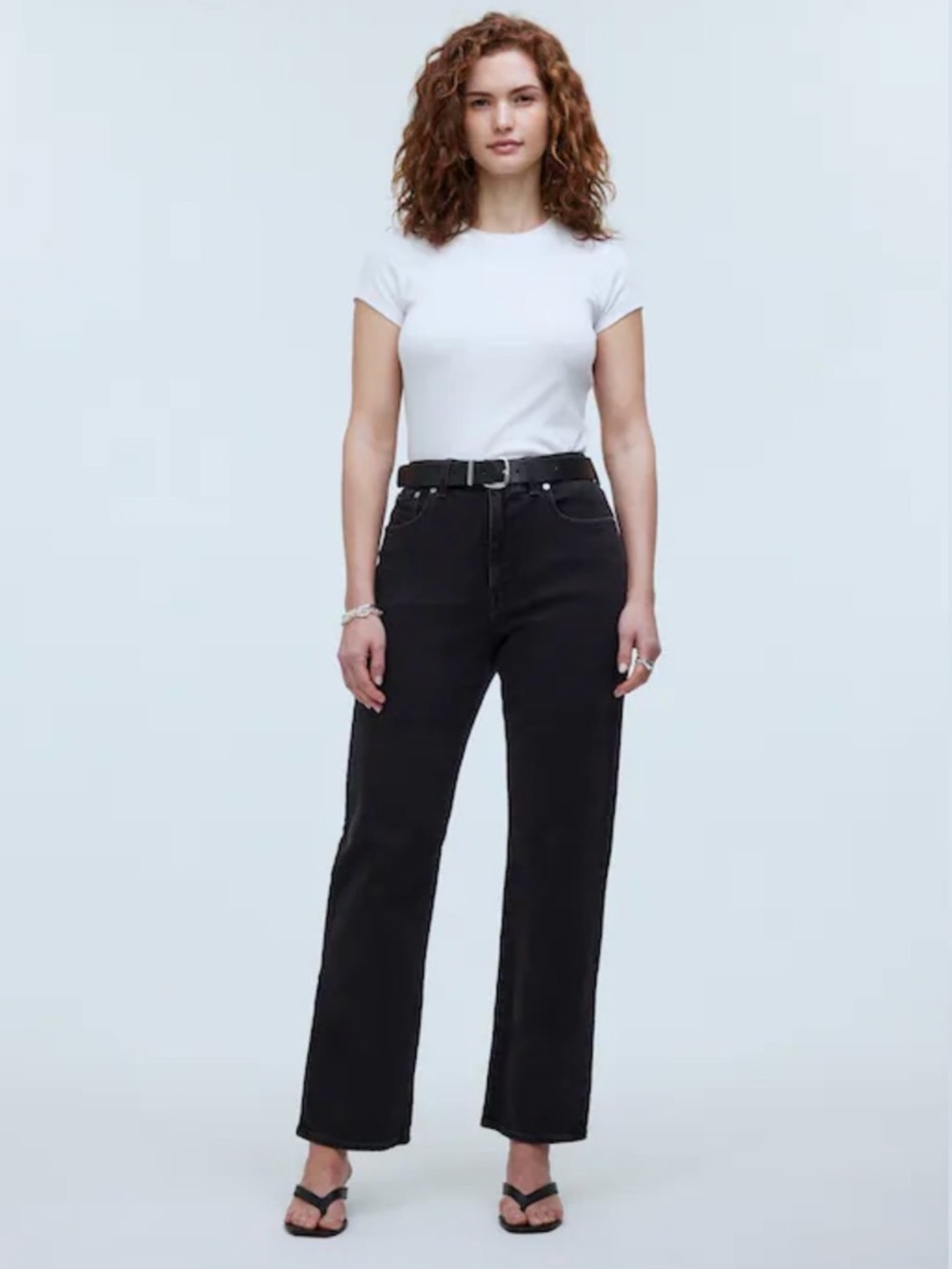 Madewell Black Petite Curvy '90s Straight Jean